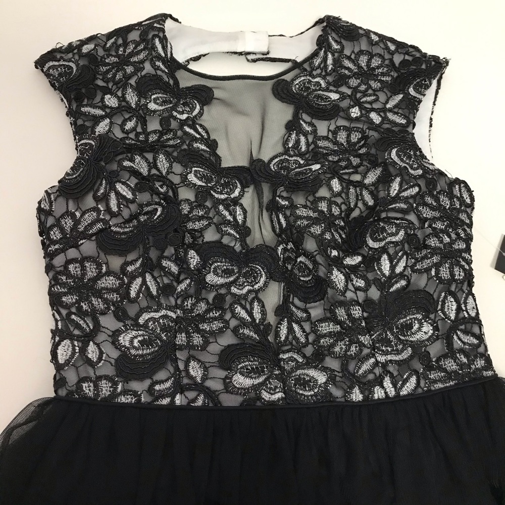 Aidan Mattox Silk-trim Gown Women's Black - Picture 5 of 8